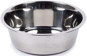 Miska metalowa nierdzewna dla psa tradycyjna 1,8 l